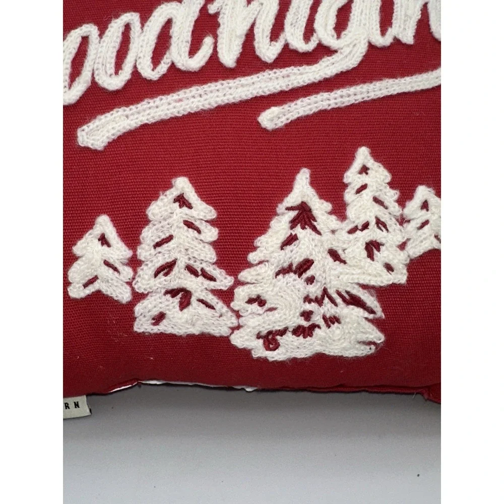 Pottery Barn Christmas Pillow Red White Farmhouse Holiday Decor 12